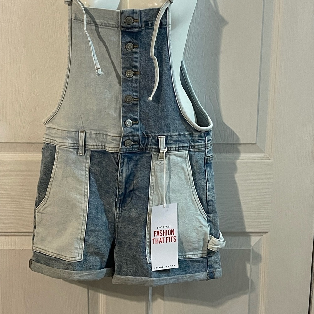 Celebrity Pink Two-Tone Jean Shorts